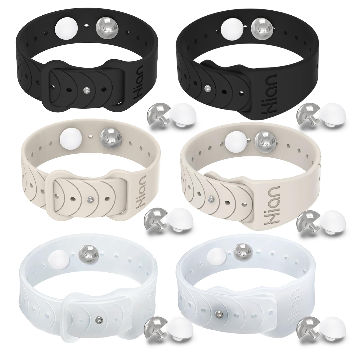 Motion Sickness Bracelets by Hion – 3-Pair Acupressure Wristbands for Nausea, Morning Sickness, Travel Relief