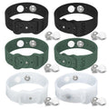 Hion Motion Sickness Bracelets – Travel Nausea Wristbands (3 Pairs, Black/Green/Transparent)