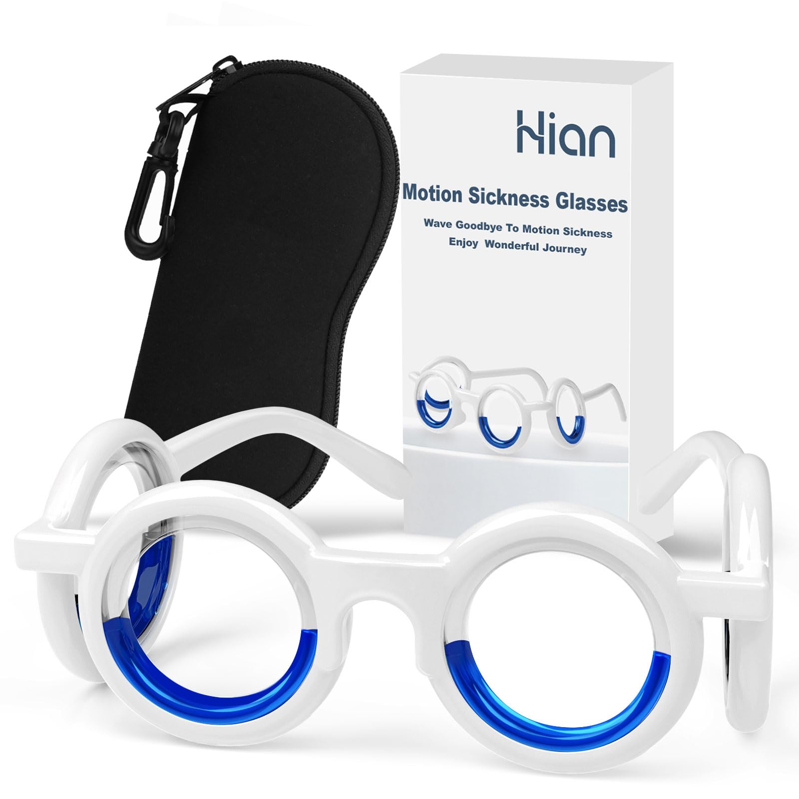 Hion Motion Sickness Glasses | Ultra-Light No-Lens Liquid Glasses for Travel