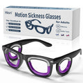 Hion Adult Anti-Motion Sickness Smart Glasses | Ultra-Light Liquid Glasses for Travel (Cars, Planes, Sea) – Black