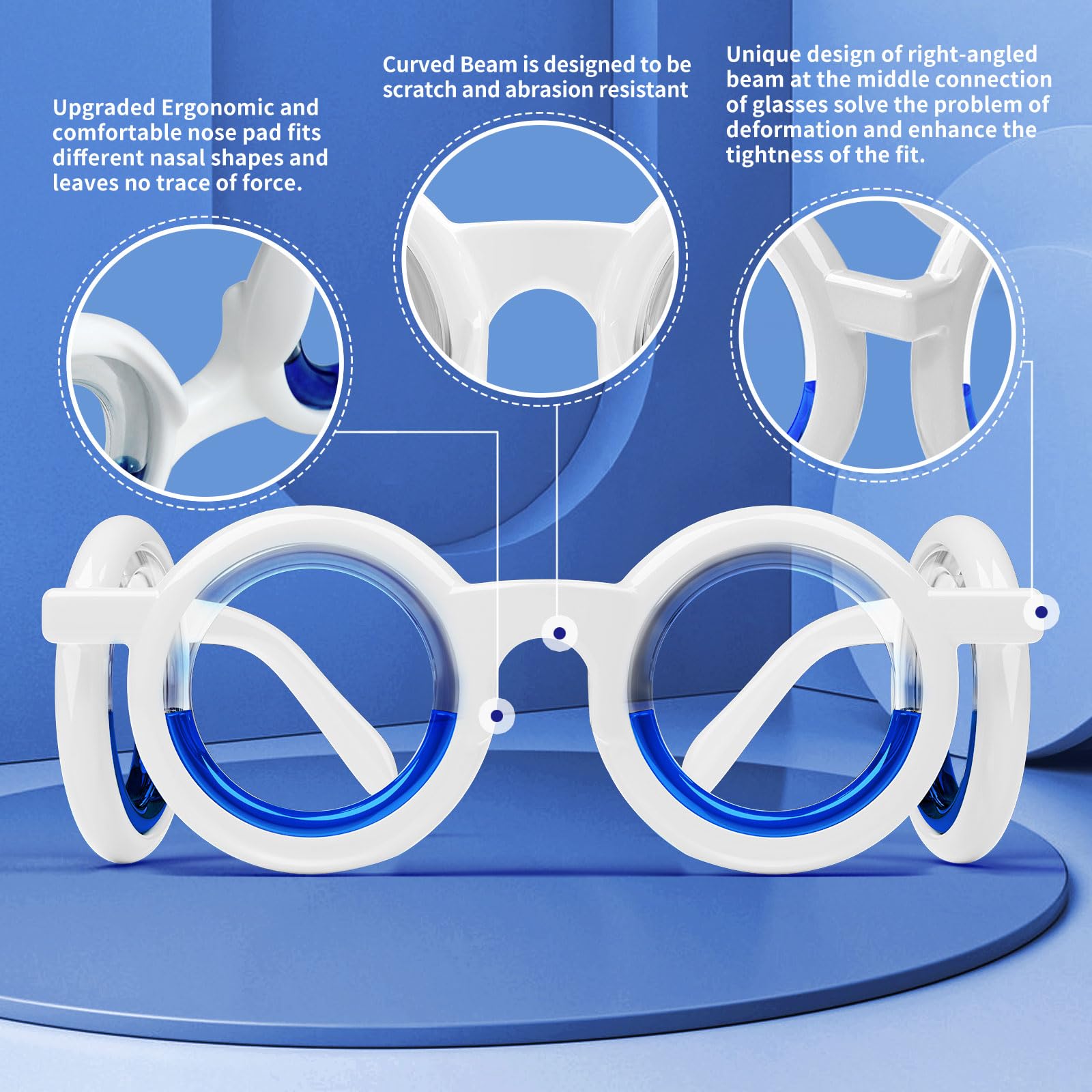 Hion Motion Sickness Glasses – Ultra-Light, Portable 2-Pair Pack for Travel Sickness