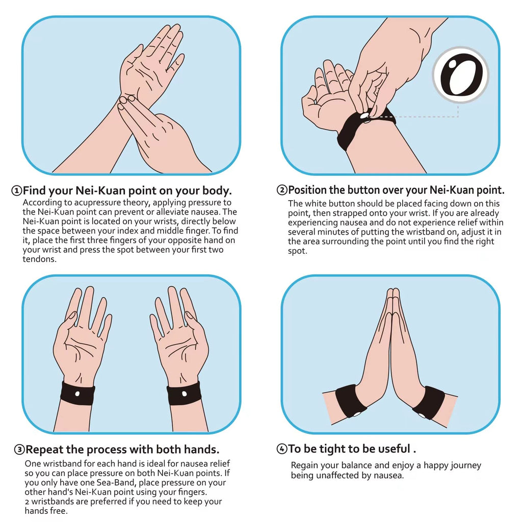 HIONXMGA 6 Pairs Motion Sickness Bands | Natural Nausea Relief for Travel