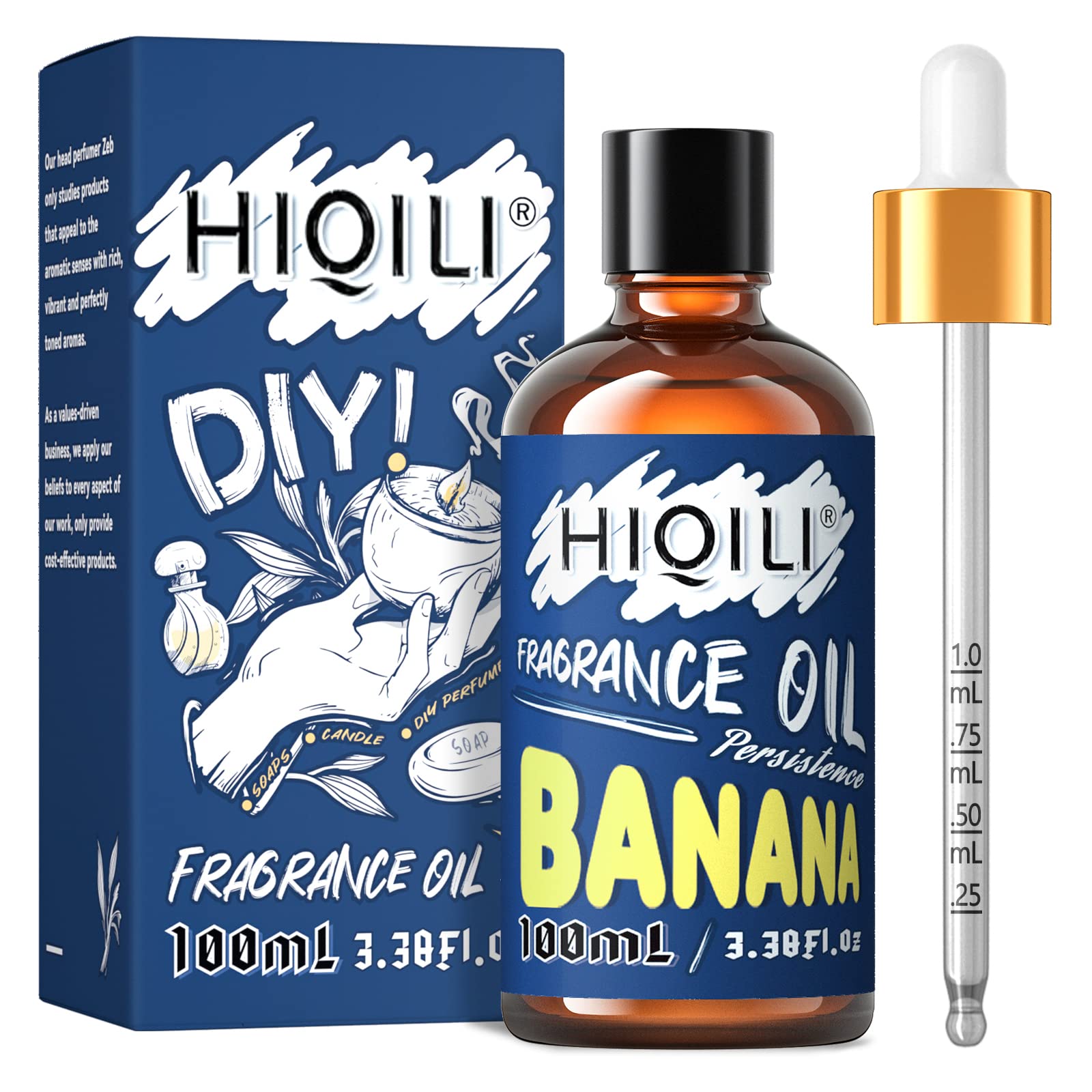 HIQILI Banana Essential Oil – 3.38 Fl Oz Diffuser & DIY Fragrance Oil (Halloween & Thanksgiving)