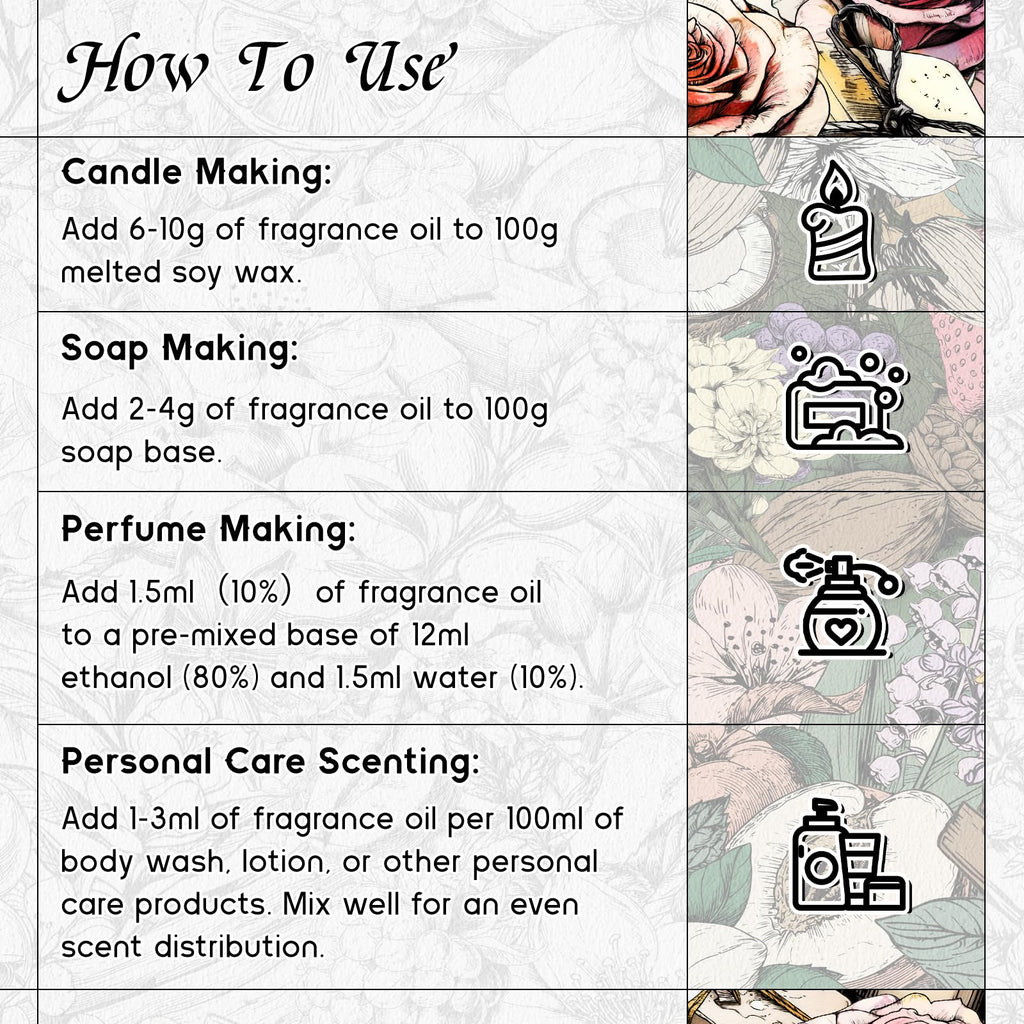 HIQILI Oriental Garden Fragrance Oil for Candle & Soap Making – Inspired by H.er-mes Le-Jrn deMonsr-Li – Luxury Hotel Scents for Diffusers – 1 Fl Oz