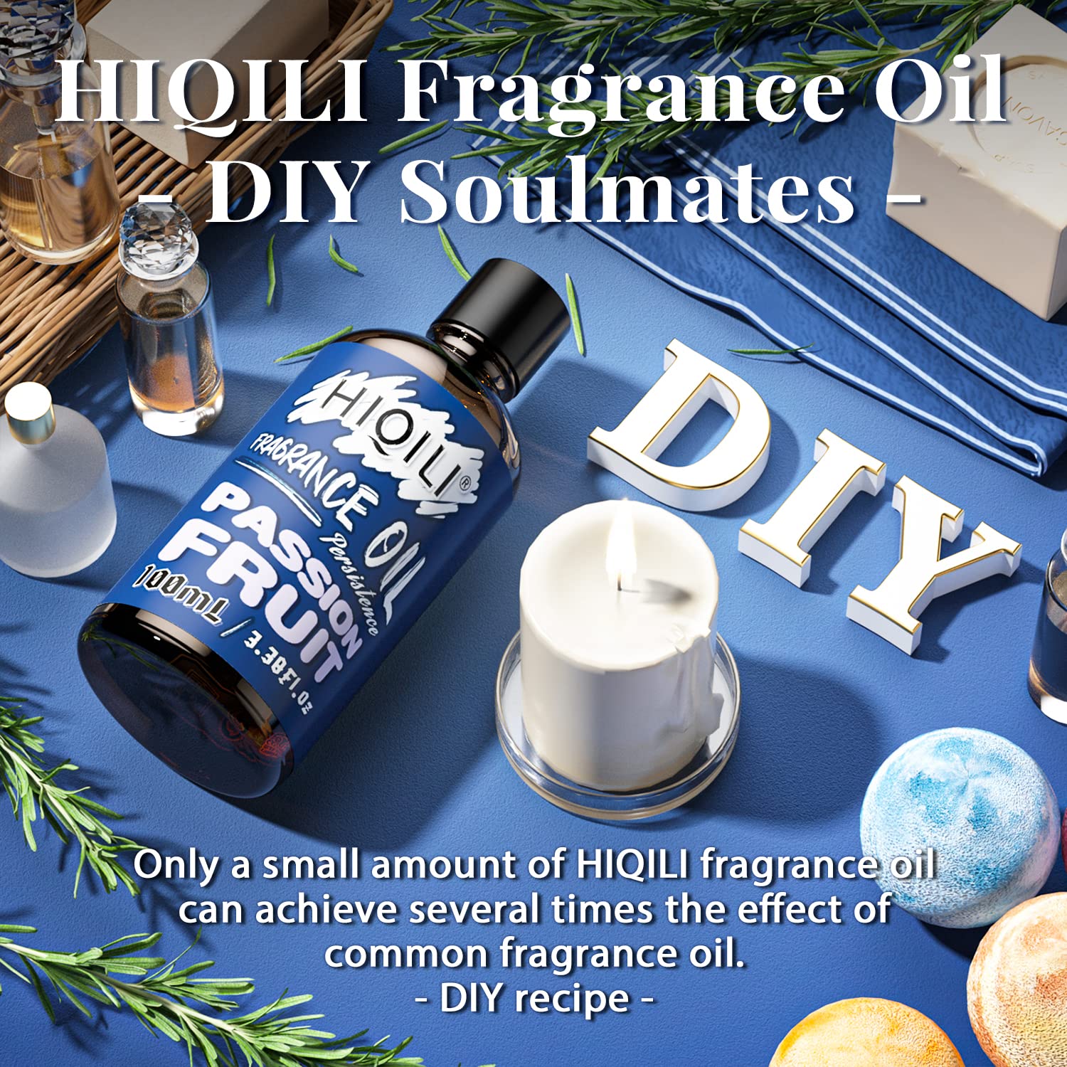 HIQILI Passion Fruit Fragrance Oil – DIY Candle, Soap, Perfume, Diffuser – Long Lasting Exotic Scent 3.38 Fl Oz