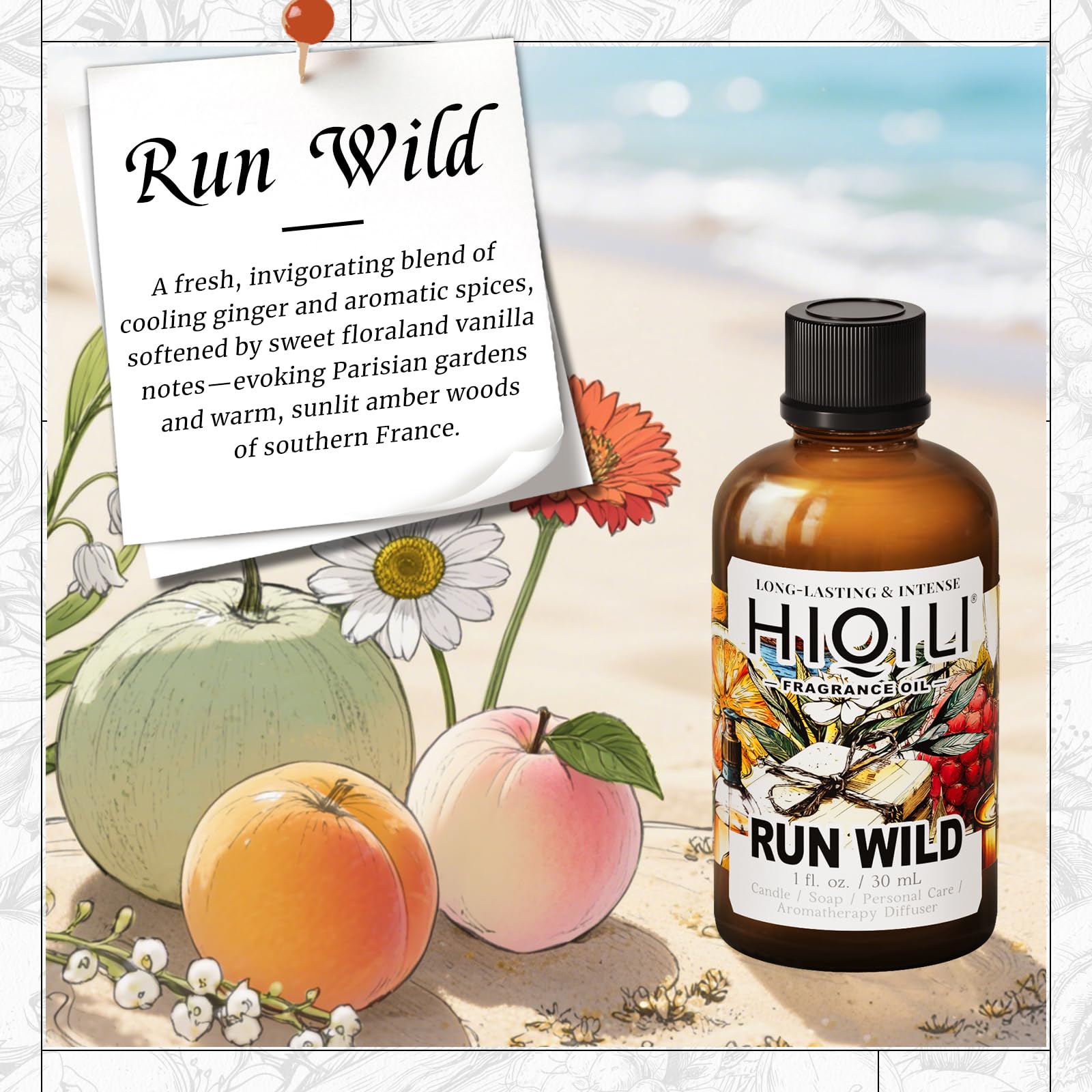 HIQILI Run Wild Fragrance Oil – Inspired by Cl.Klein E-Scape, 1 oz
