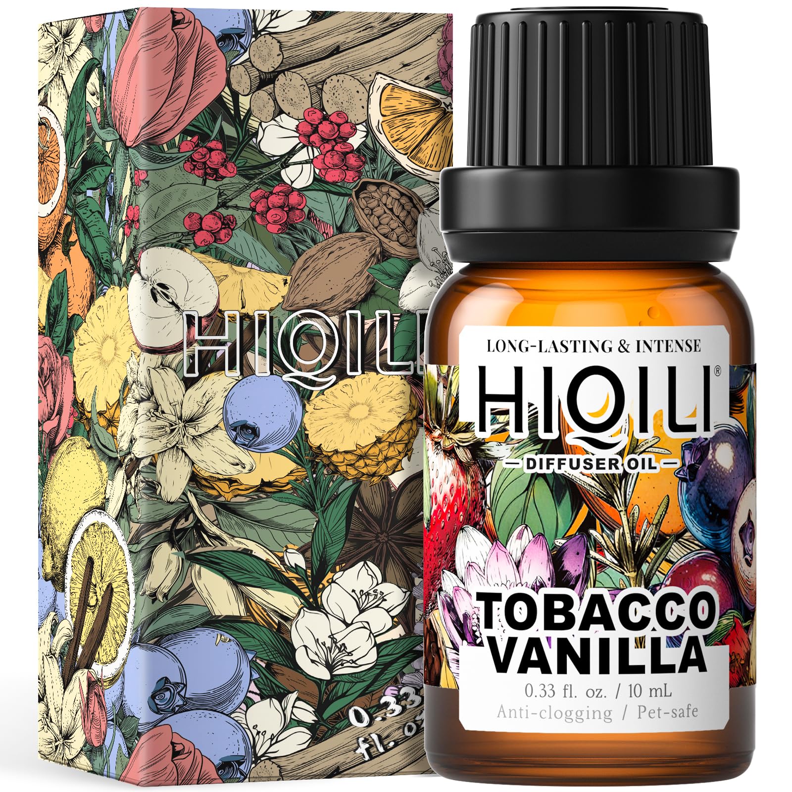 HIQILI Tobacco Vanilla Fragrance Oil – Diffuser & Humidifier Refill, Hotel-Grade Scent, 0.34 fl oz
