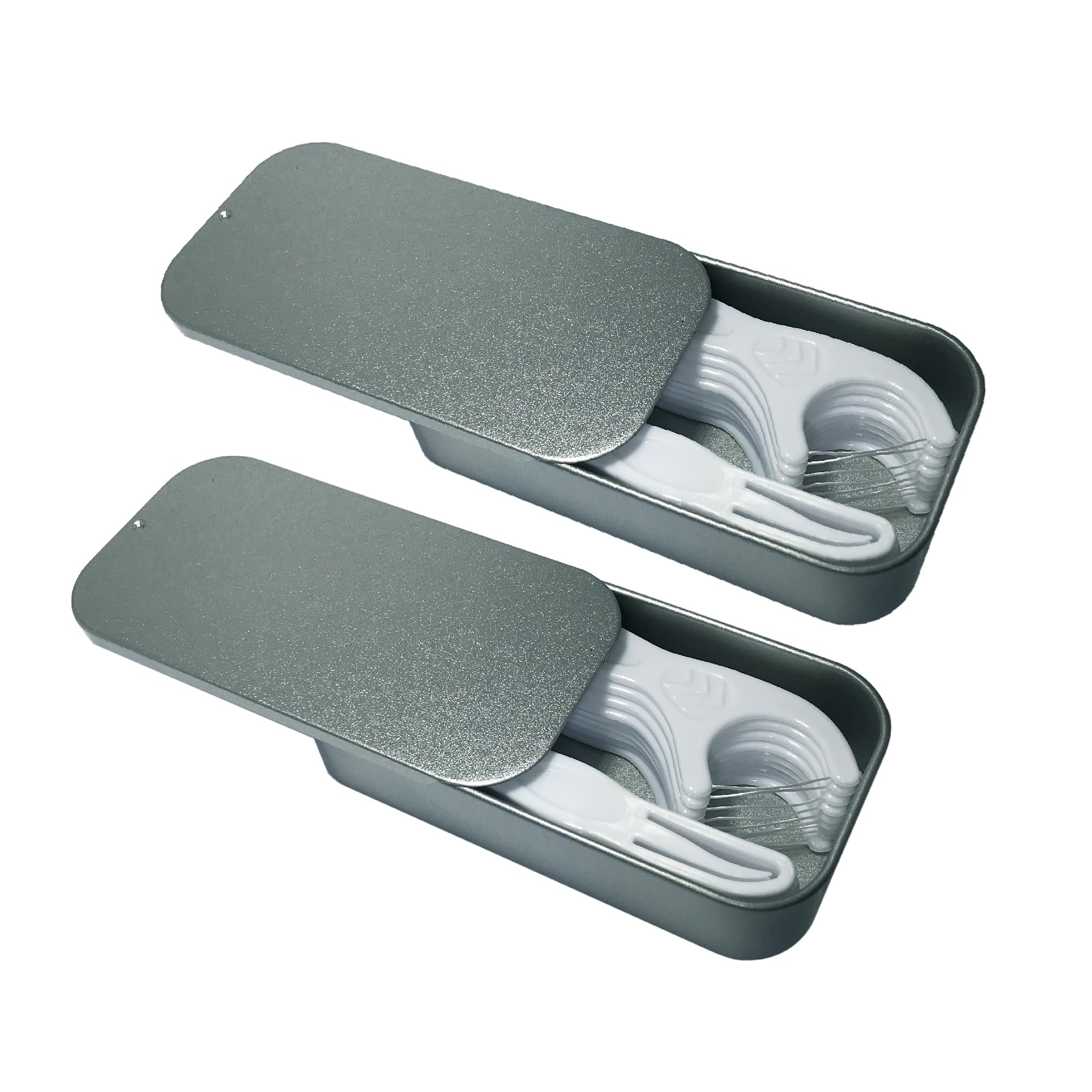 HIROJOY Dental Flosser Portable Case – 2 Pack of 20 Fold-Out Floss Picks for Travel