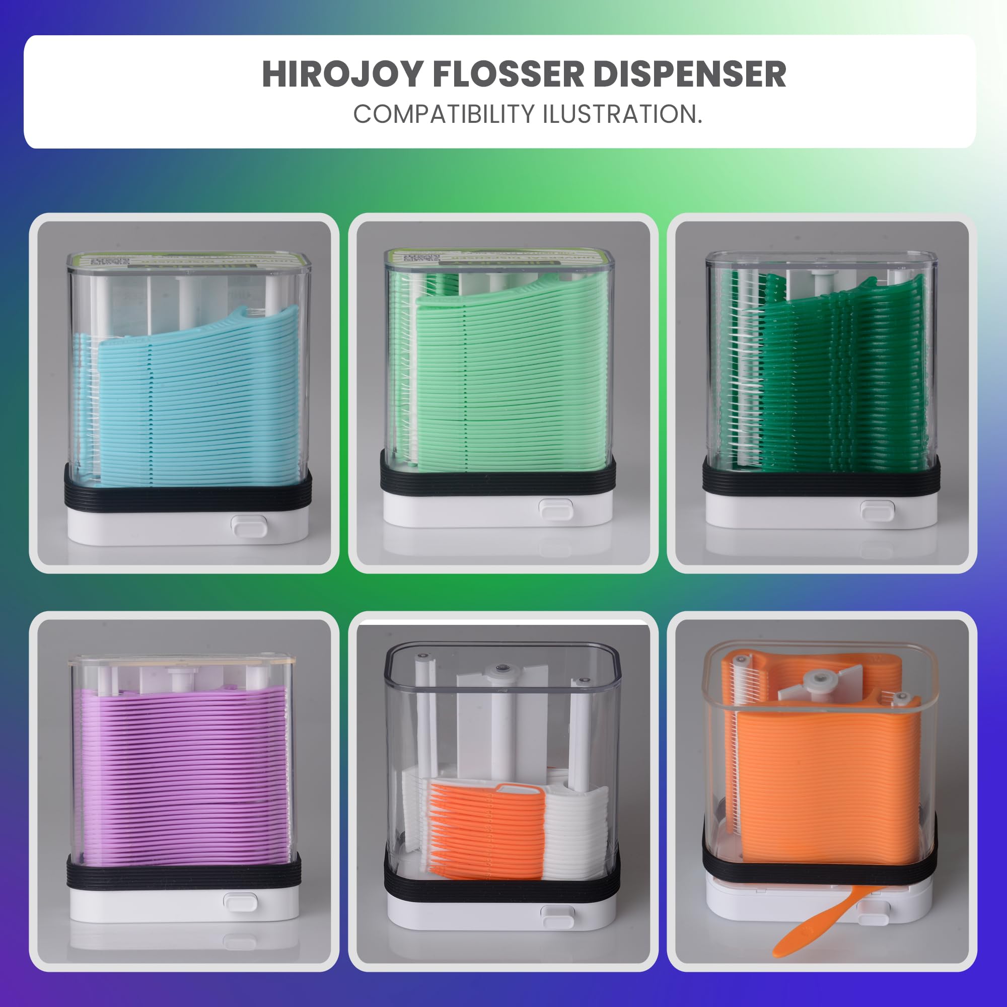Empty Floss Pick Holder | Portable Flosser Dispenser by HIROJOY
