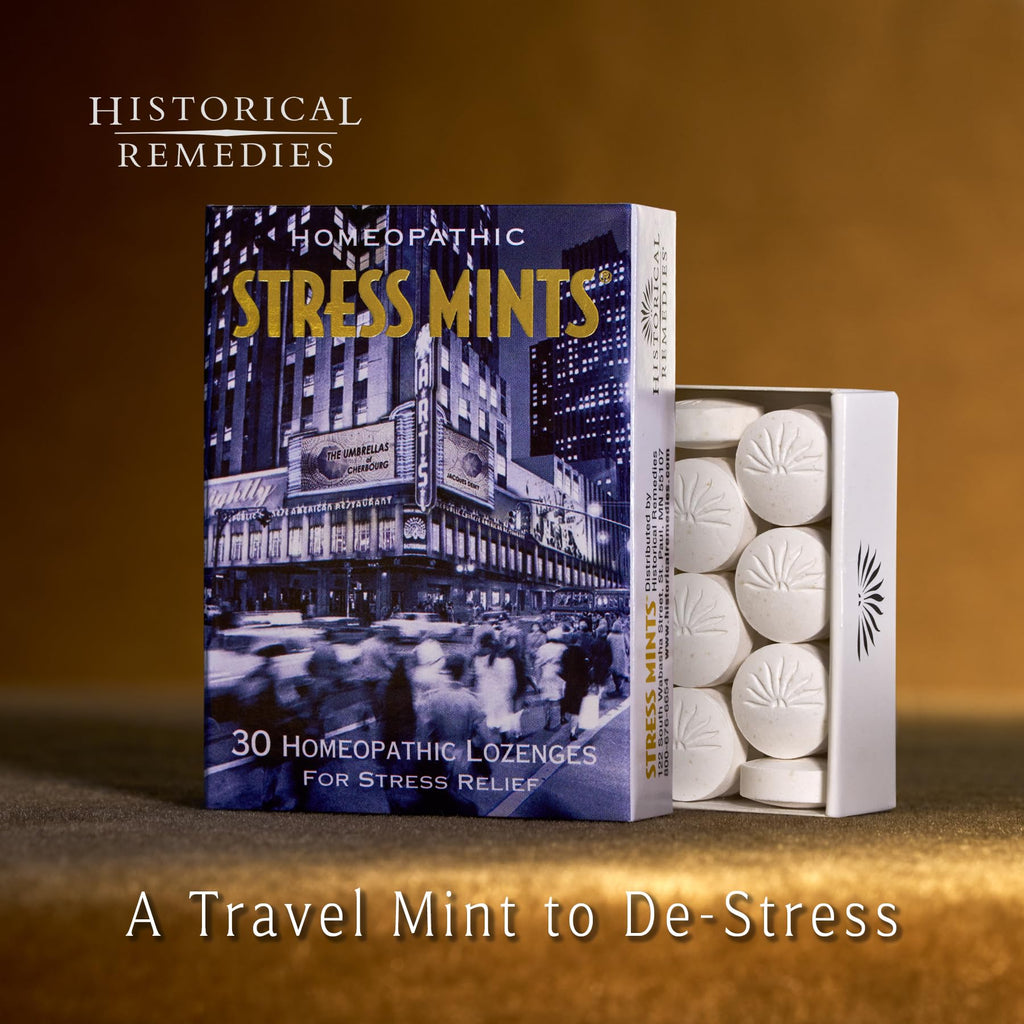 Historical Remedies Stress Mints (12 Pack) | Homeopathic Lozenges for Stress & Digestion, Organic Peppermint, Vegan & Gluten-Free