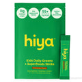 HIYA Kids Greens Powder Sticks - 55 Whole-Food Ingredients (Chocolate)
