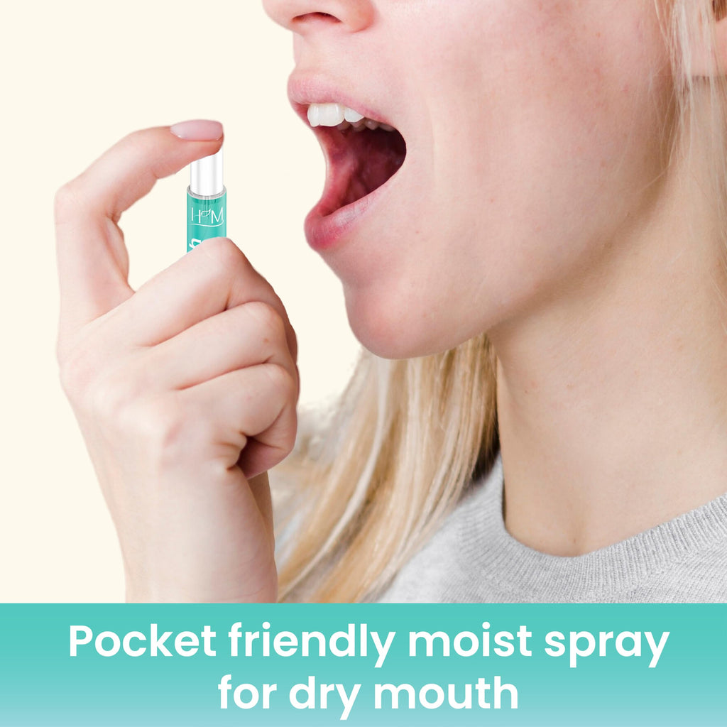 HM Dry Mouth Fun 4 Flavoured Spray – Alcohol-Free, Instant Hydration, 4 Flavors