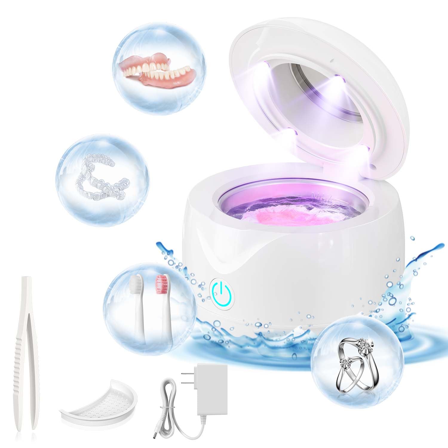 Hoffeins Ultrasonic Retainer Cleaner – 45kHz, 200ml, Portable