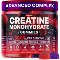 Hofnie Creatine Monohydrate Gummies 5000 mg – Vegan, Sugar-FREE Pre-Workout – Raspberry & Blackberry, 120 Gummies