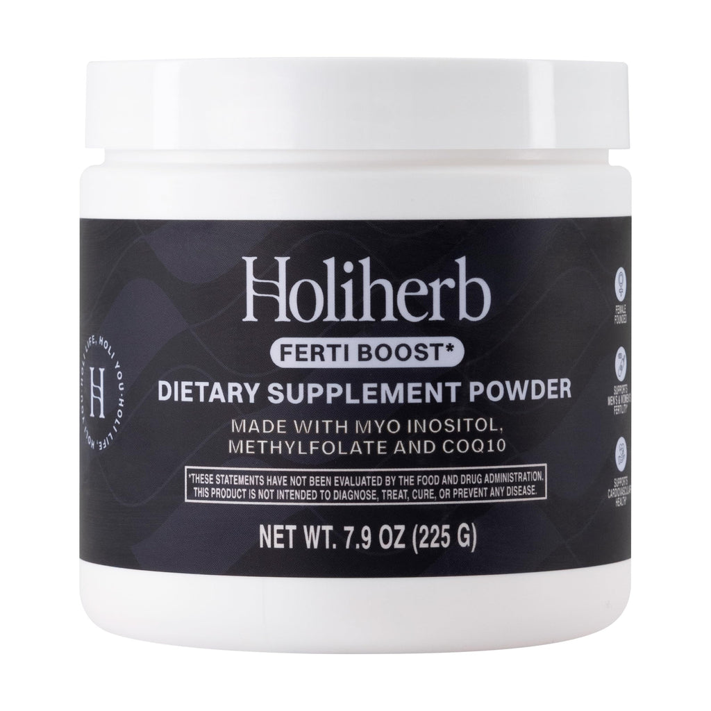 Holiherb Myo Inositol (4g) + Methyl Folate + CoQ10 (100mg) | Powdered Supplement | 50 Days