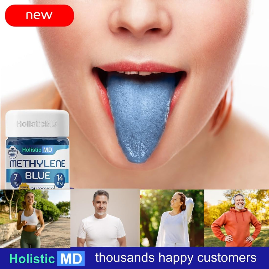 Holistic MD Methylene Blue Gummies 7mg & 14mg – USP Pharma Grade, Sugar Free Berry 60