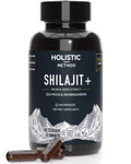 Holistic Method Shilajit Capsules - Pure Himalayan, 120 Count (Energy & Immune Support)