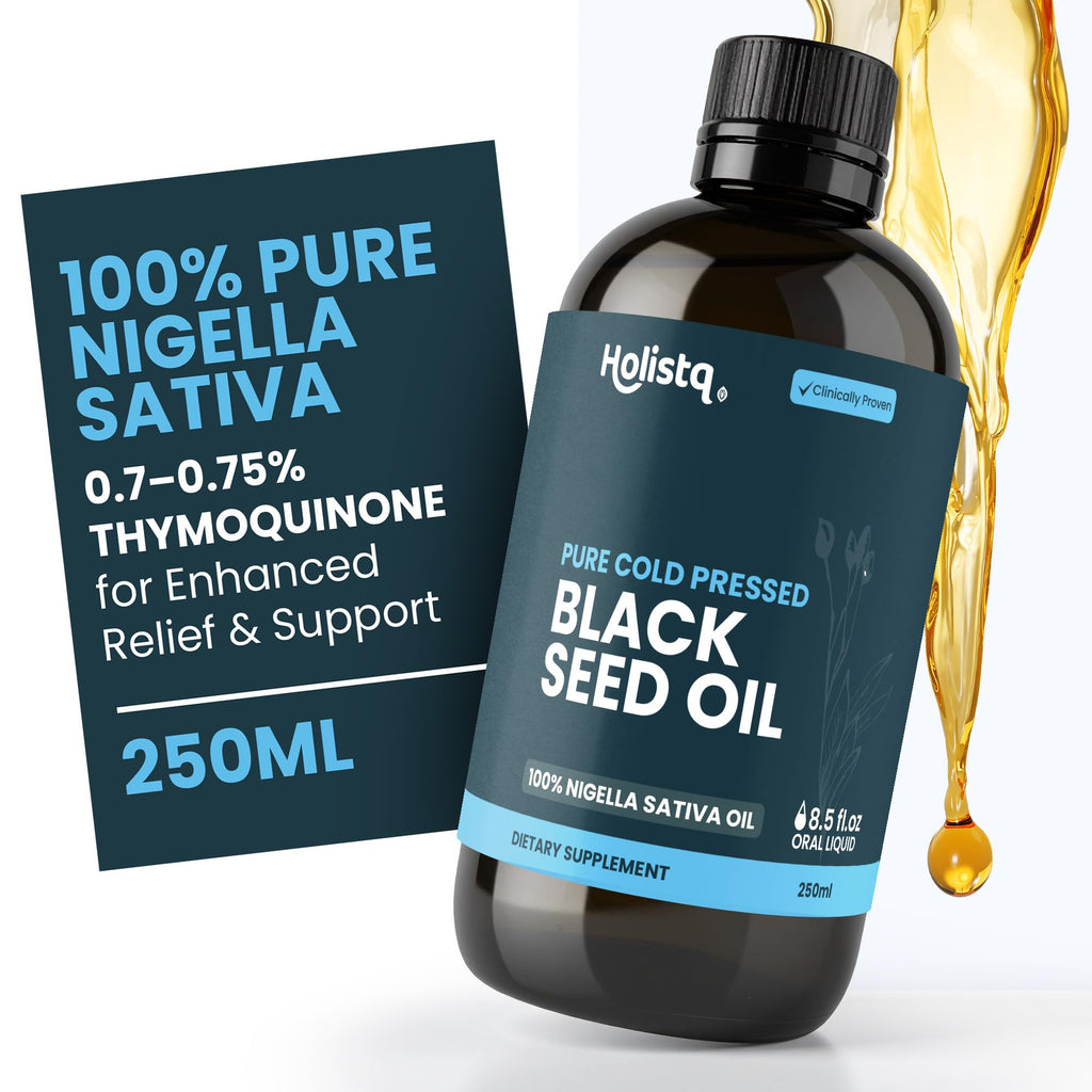 Holistiq Black Cumin Seed Oil Organic | Non-GMO & Vegan | 250 mL