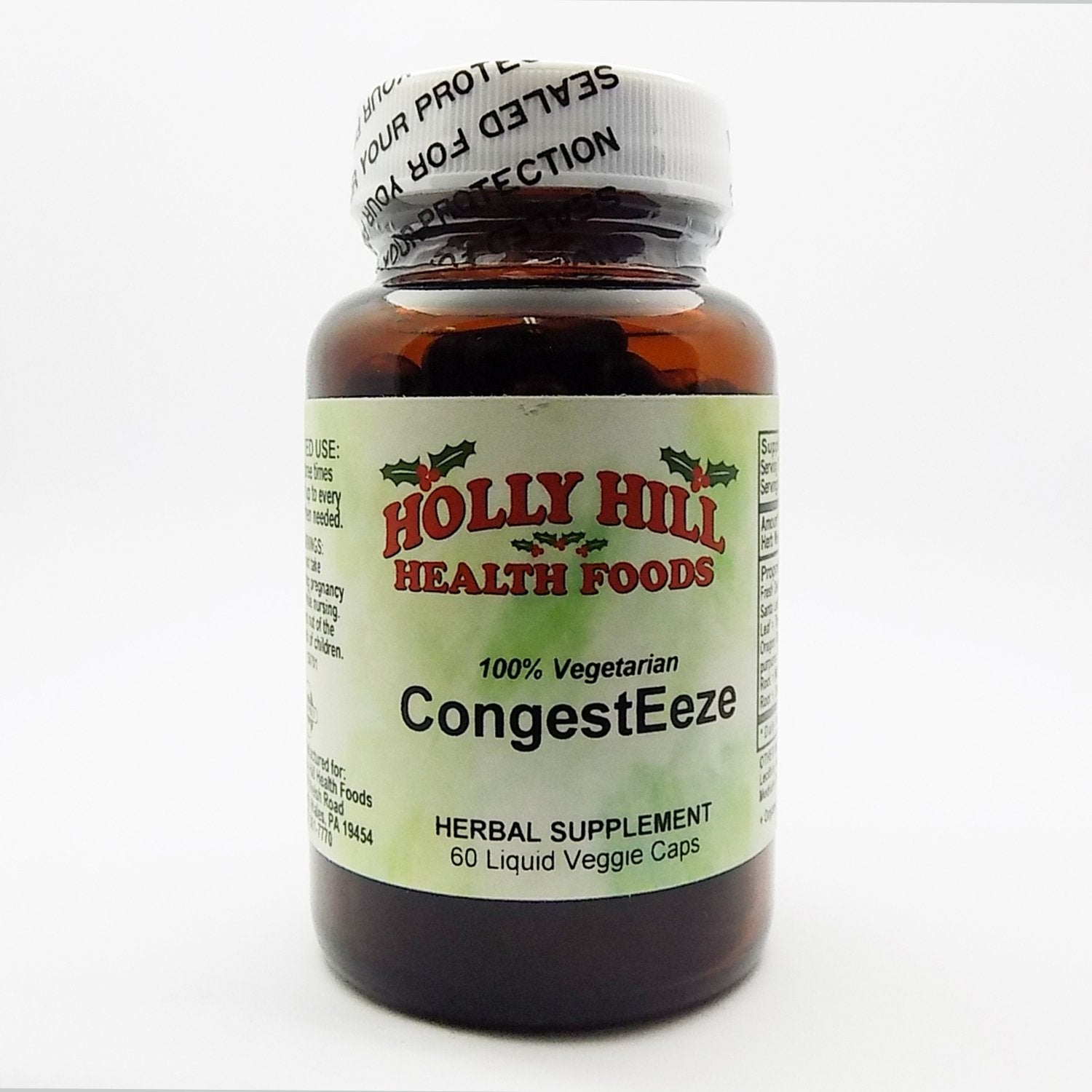 Holly Hill Health Foods CongestEeze – 60 Liquid Vegetarian Capsules | Lung Support