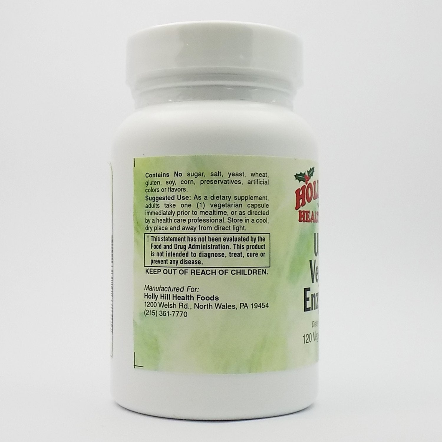 Holly Hill Health Foods Ultra Veggie Enzymes - 120 Vegetarian Capsules