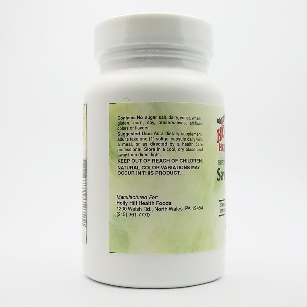 Holly Hill Health Foods – European Standardized Saw Palmetto 320 MG, 60 Softgels