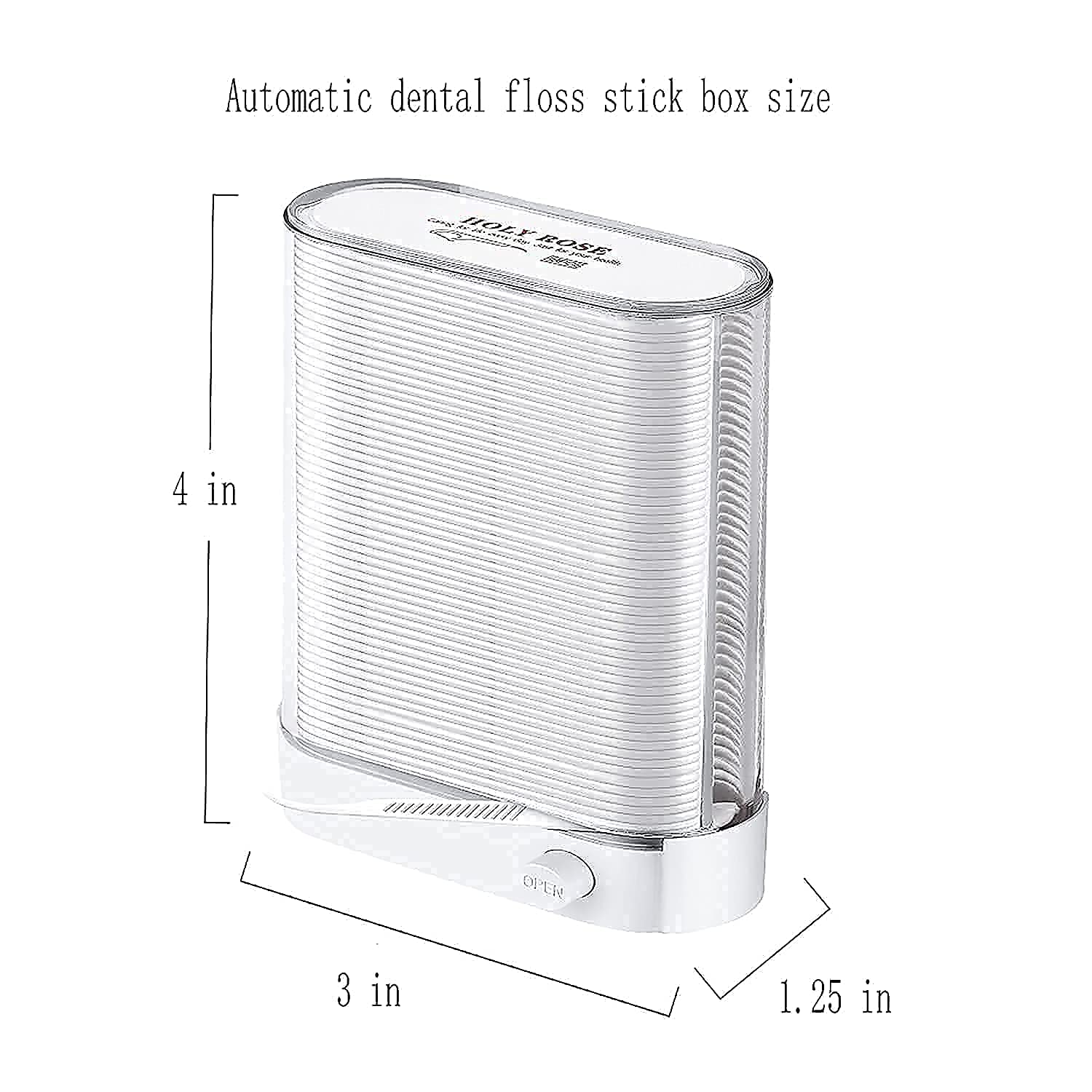Holy Rose Dental Floss Picks Dispenser – 88 Count Pop-Up Flosser Organizer