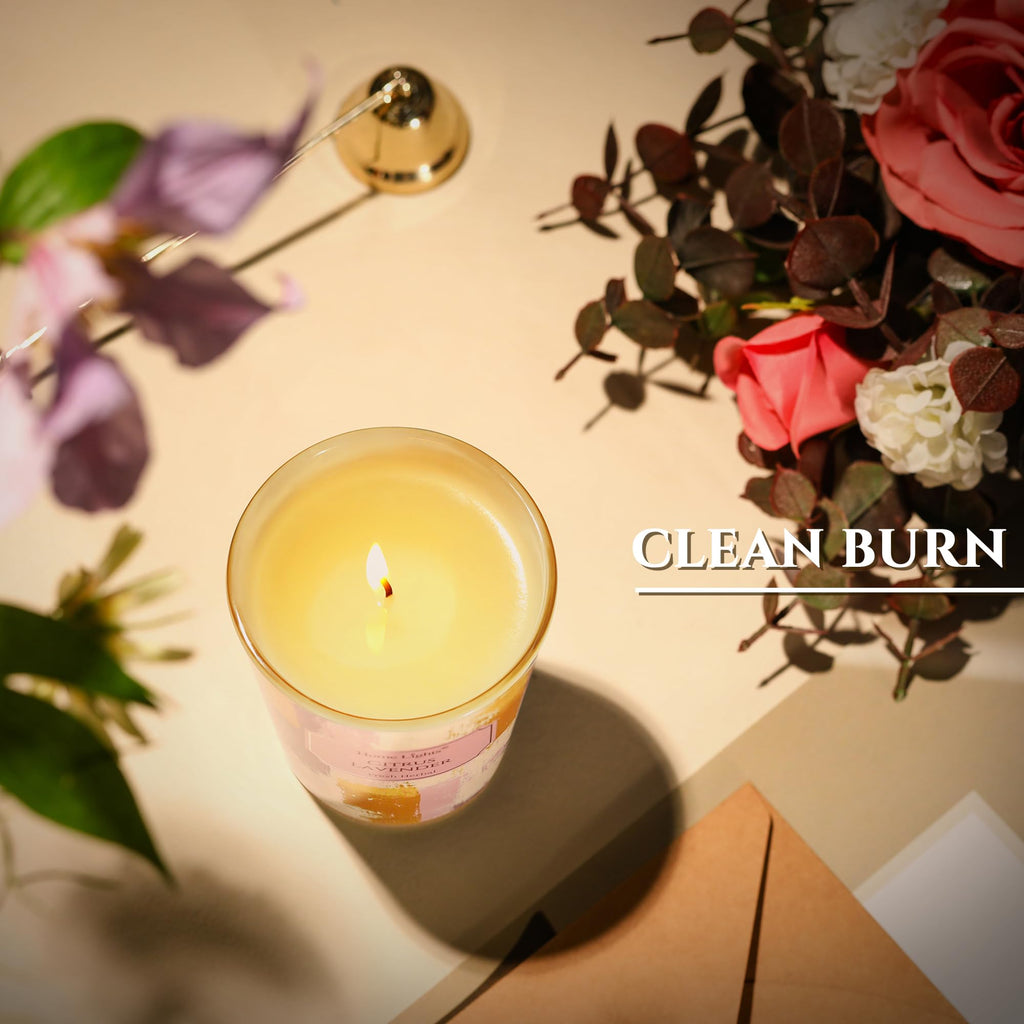 HomeLights Citrus Lavender Soy Candle 6.7oz | Minimalist Scandinavian Jar