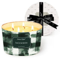 HomeLights Sage & Moss 18oz 4-Wick Scented Candle – Minimalist Design