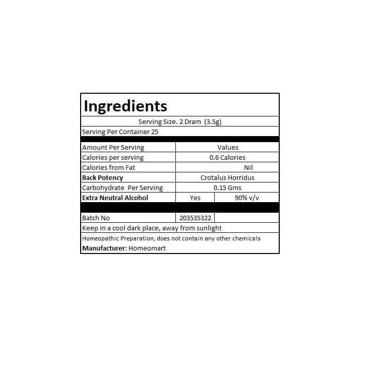 Crotalus Horridus 200C Homeopathy Pellets – Pack of 2 | Homeomart