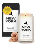 Homesick New York Candle – 13.75 oz Soy Wax Jar, 60-80 Hours, Nutmeg, Cinnamon & Clove