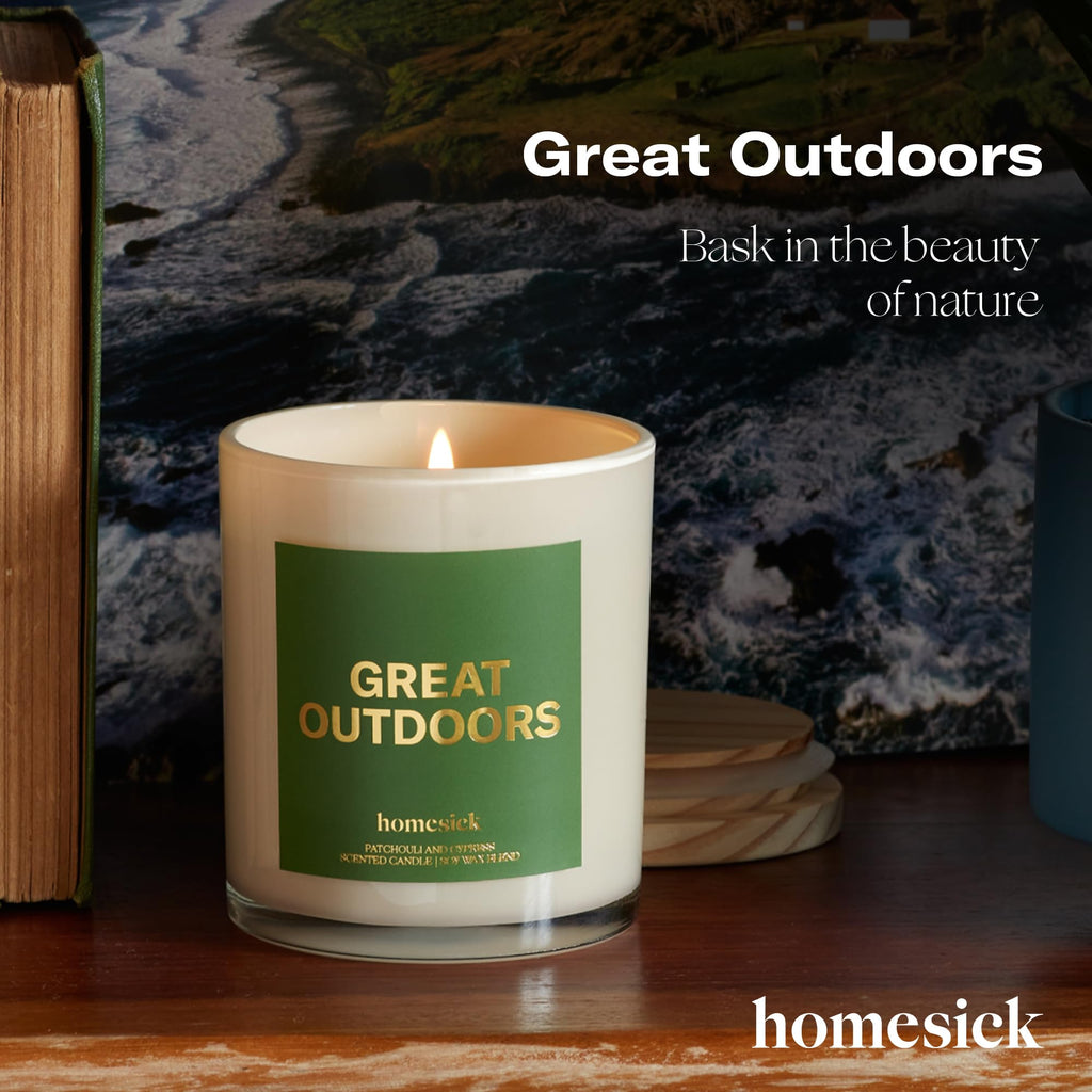 Homesick Great Outdoors 7.5 oz Candle - Patchouli & Cypress