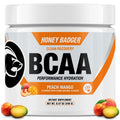 Honey Badger BCAA + EAA Amino Acids Powder – Vegan, Sugar Free, Keto | Peach Mango, 30 Servings