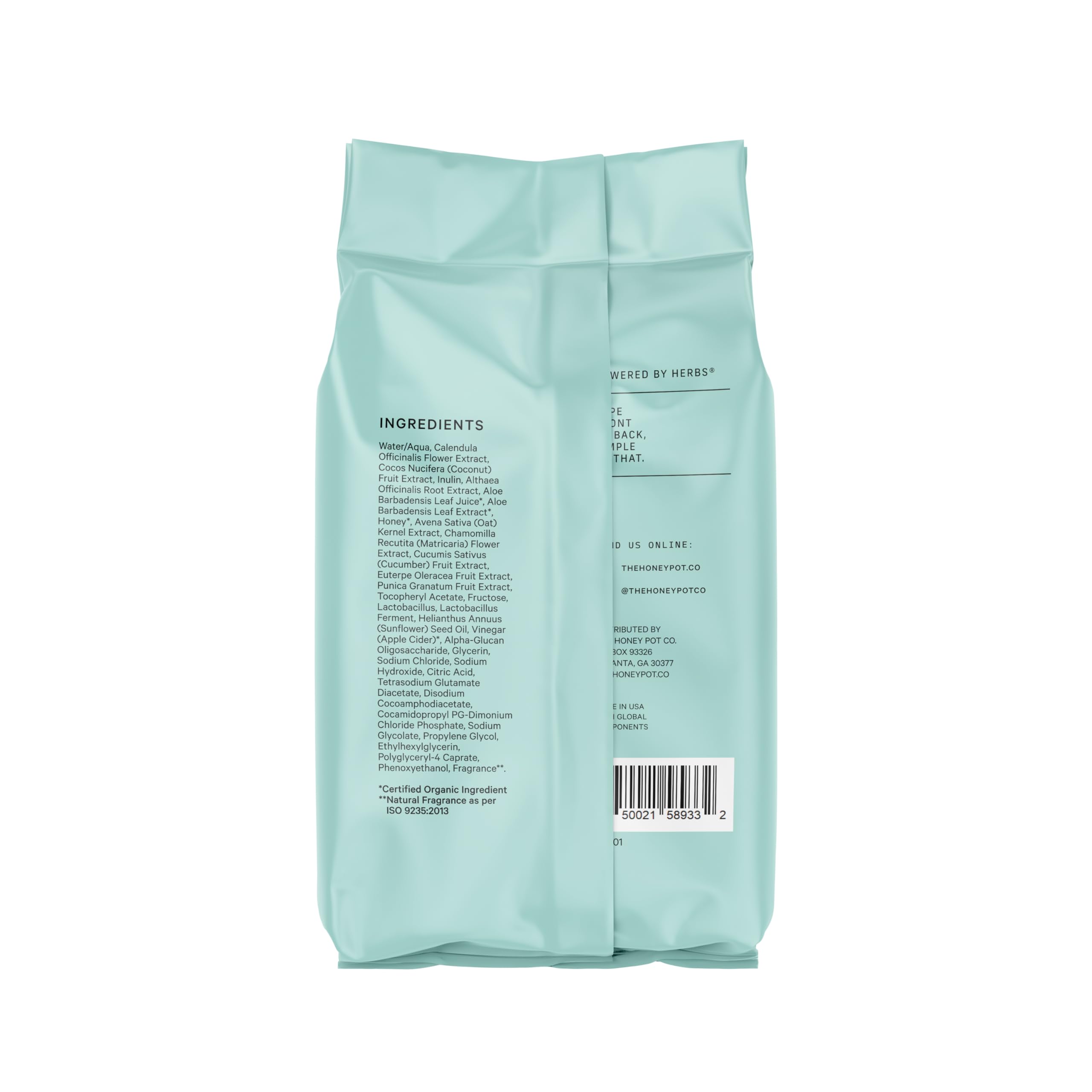 The Honey Pot Company Prebiotic Feminine Wipes – Daily pH Balance, Fragrance, Sulfate Free (30 ct)