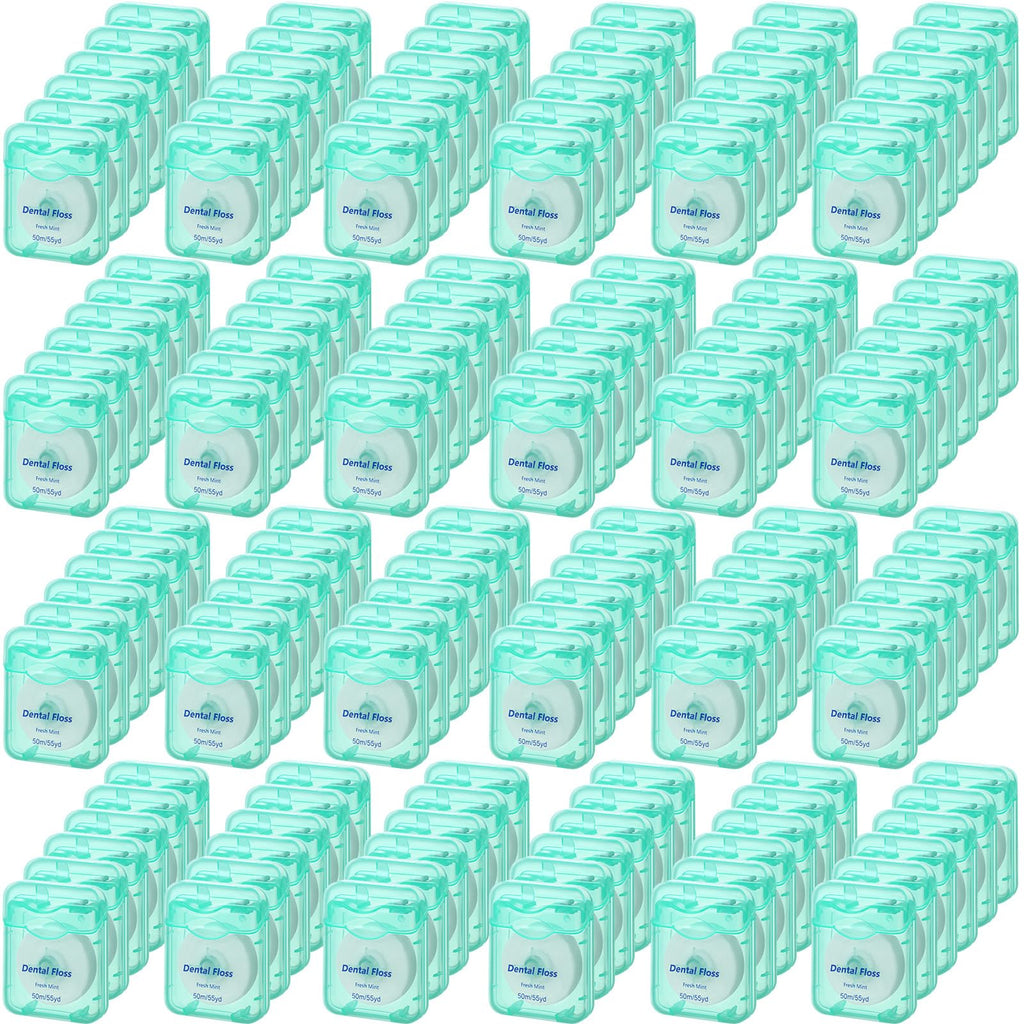 Honeydak 150 Pack Mint Flavored Dental Floss – 50 m Each Bulk Travel Floss for Teeth & Gum Care (Green)
