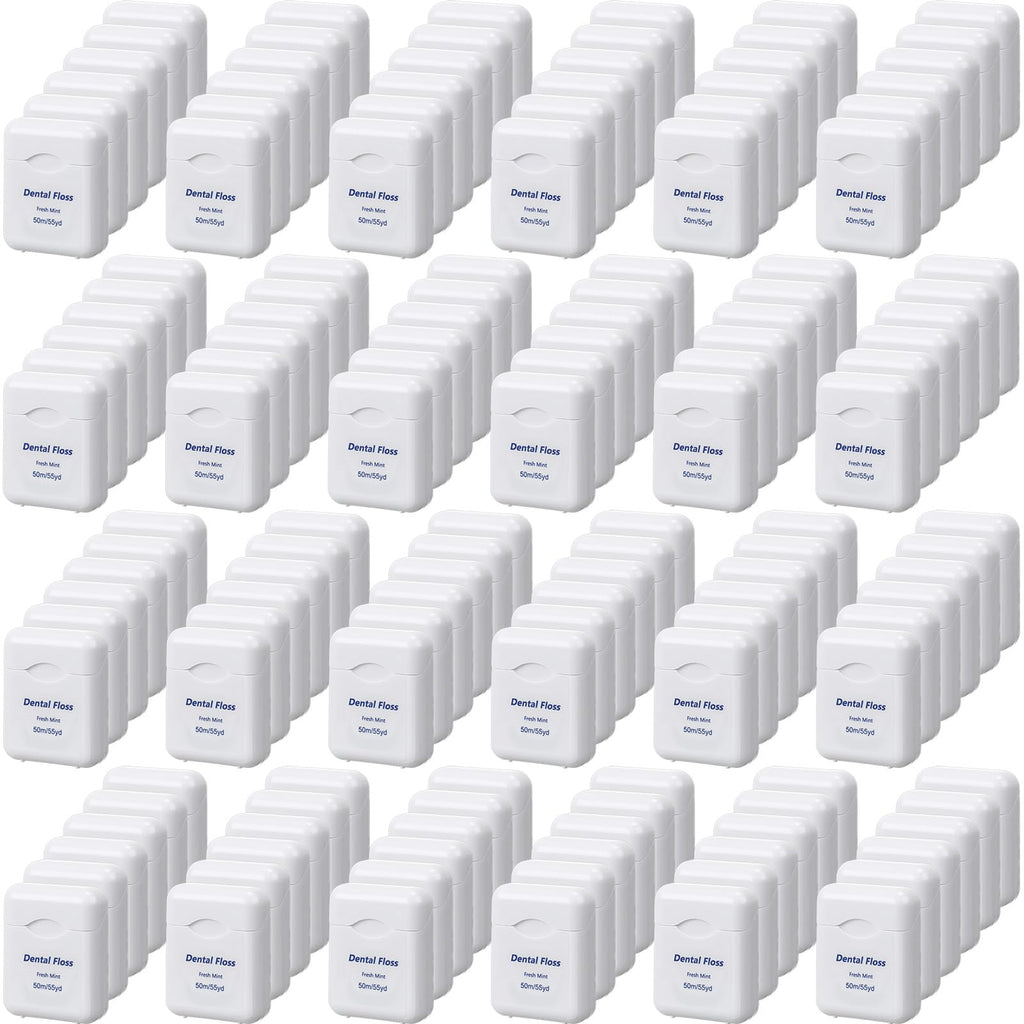 Honeydak 150 Pack Mint Dental Floss Bulk 50m Travel Floss for Teeth & Gums (White)