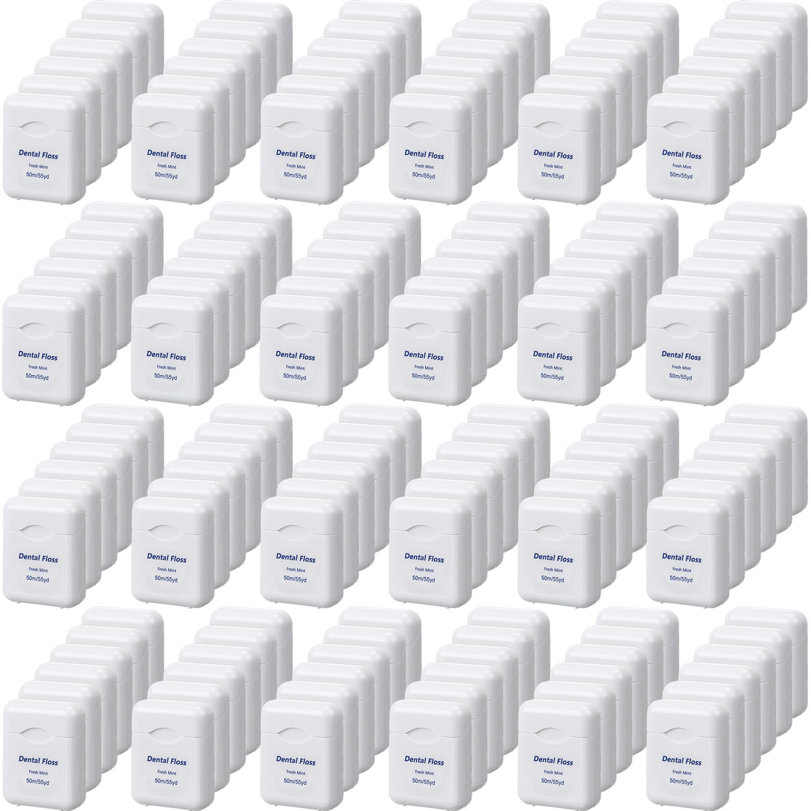 Honeydak 150 Pack Mint Dental Floss Bulk 50m Travel Floss for Teeth & Gums (White)