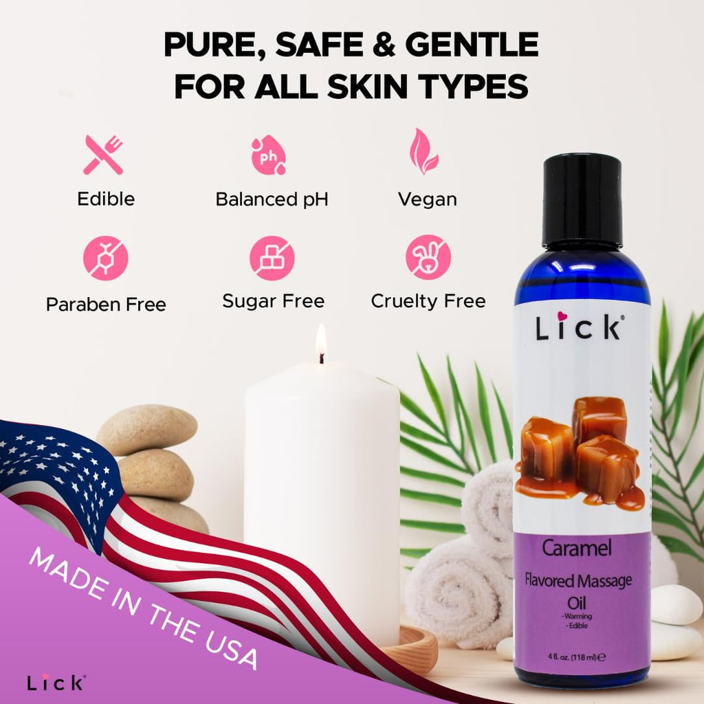 Caramel Flavored Massage Oil – Aromatherapy Body Oil 4 oz