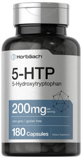Horbäach 5-HTP 200mg Supplement | 180 Capsules | Non-GMO, Gluten Free
