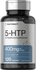 Horbäach 5HTP 400mg Capsules - 120 Count - Non-GMO - Gluten Free