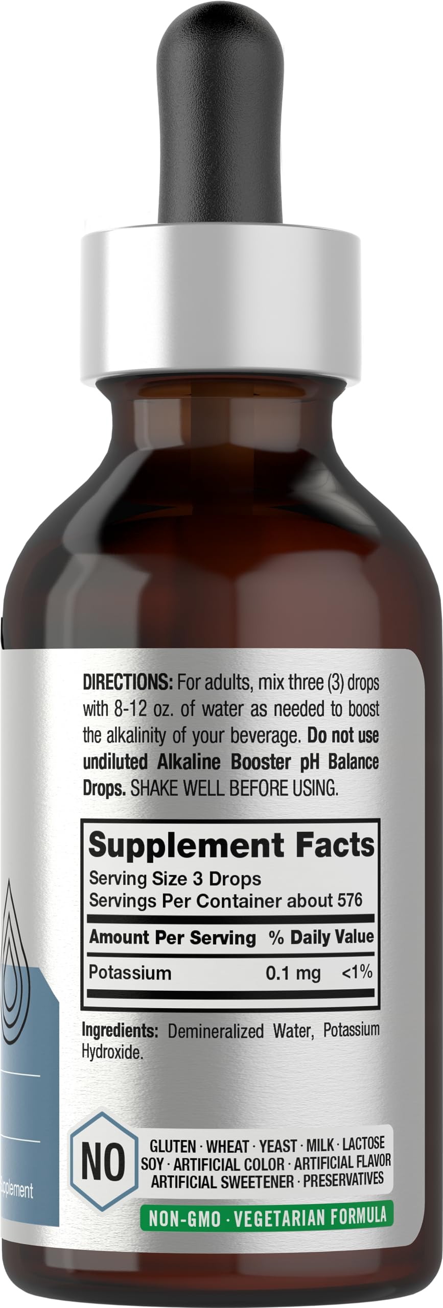 Horbaach Alkaline Water Drops – 2 fl oz | pH Balance Booster with Minerals | Non-GMO & Gluten Free