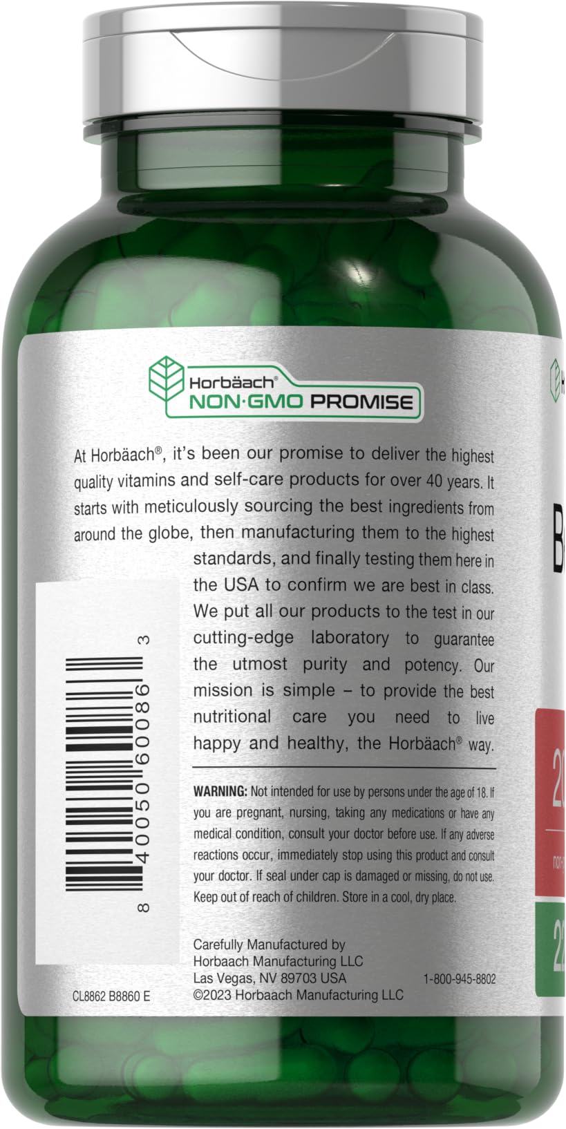 Horbäach Beet Root Powder Capsules – 220 Pills, Gluten Free, Non-GMO