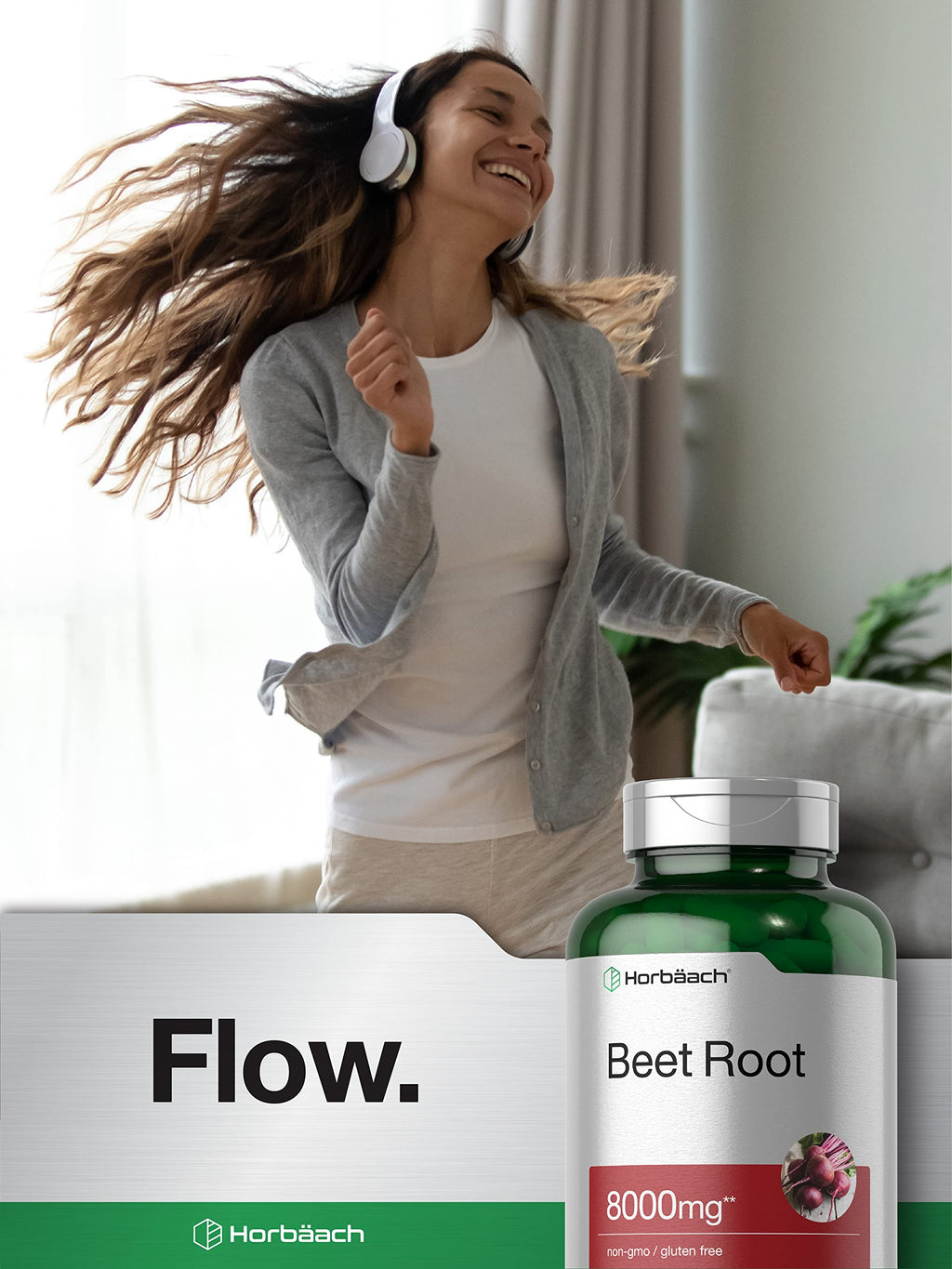 Horbäach Beet Root Powder Capsules 8000mg | 320 Pills | Non-GMO Gluten Free
