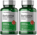Horbäach Berberine with Ceylon Cinnamon – 2000mg, 120 Veggie Capsules (Pack of 2) | Vegetarian, Non-GMO & Gluten Free