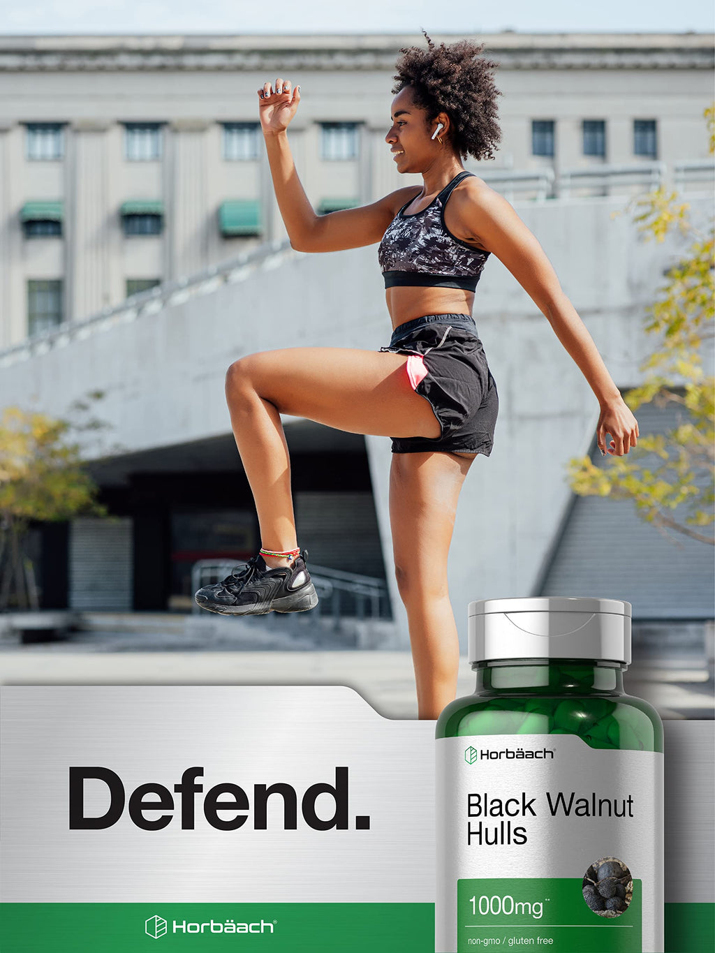 Horbaach Black Walnut Hulls Capsules | 1000 mg | 120 Count | Herbal Supplement | Non-GMO & Gluten Free