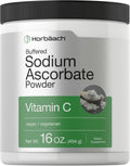 Horbäach Buffered Sodium Ascorbate Vitamin C Powder 16 oz – Vegan, Non-GMO, Gluten Free