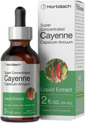 Horbäach Cayenne Pepper Tincture | 2 fl oz Liquid Extract | Vegetarian, Alcohol Free | Non-GMO, Gluten Free Supplement