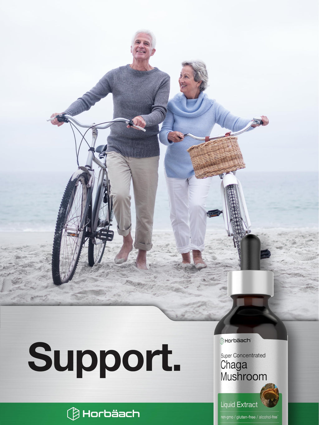 Horbaach Chaga Mushroom Extract - 2 Fl Oz | Alcohol-Free Tincture | Non-GMO & Gluten Free