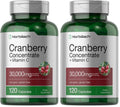 Horbäach Cranberry Concentrate Pills + Vitamin C – 30,000mg | Pack of 2