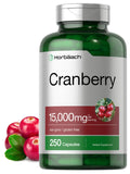 Horbäach Cranberry Pills + Vitamin C – 15,000mg, 250 Capsules | Non-GMO & Gluten Free (Concentrate Extract)