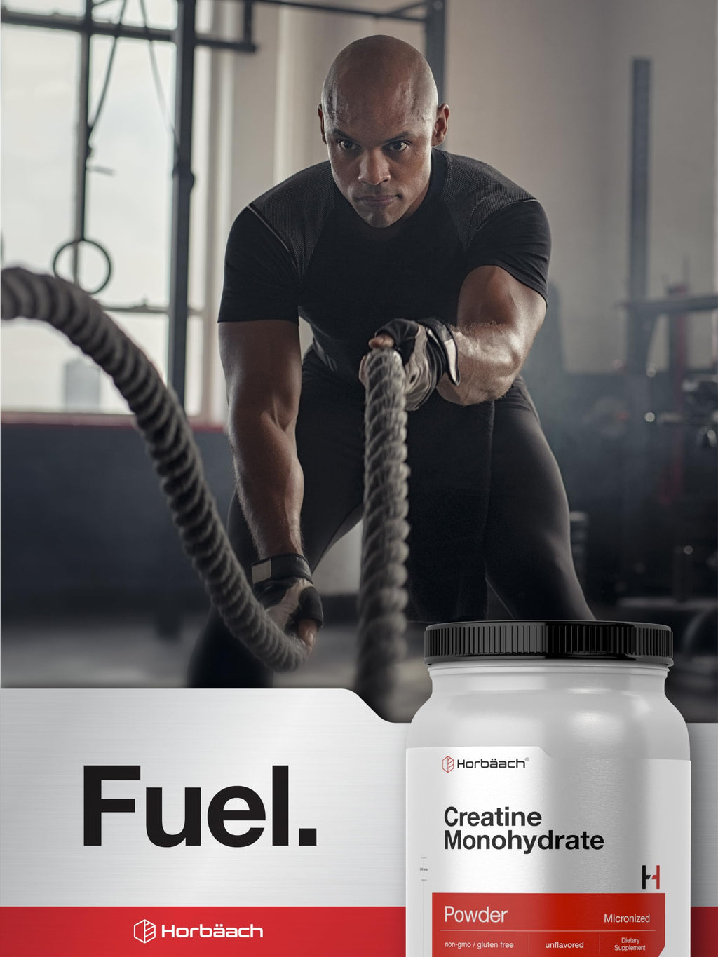 Horbäach Creatine Monohydrate Powder – 2.2 lb, Unflavored